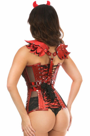 4 PC Sexy Devil Corset Costume