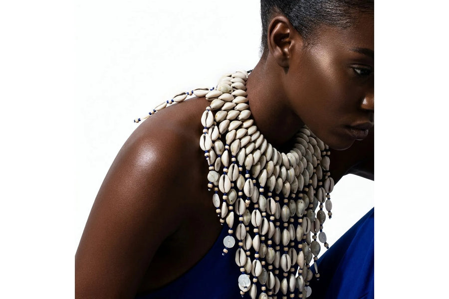 Handcrafted Cowrie Shell Large Bib Necklace