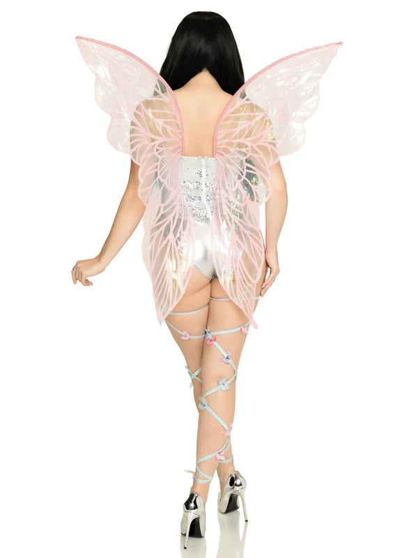 Pink Iridescent Strapless Fairy Wings