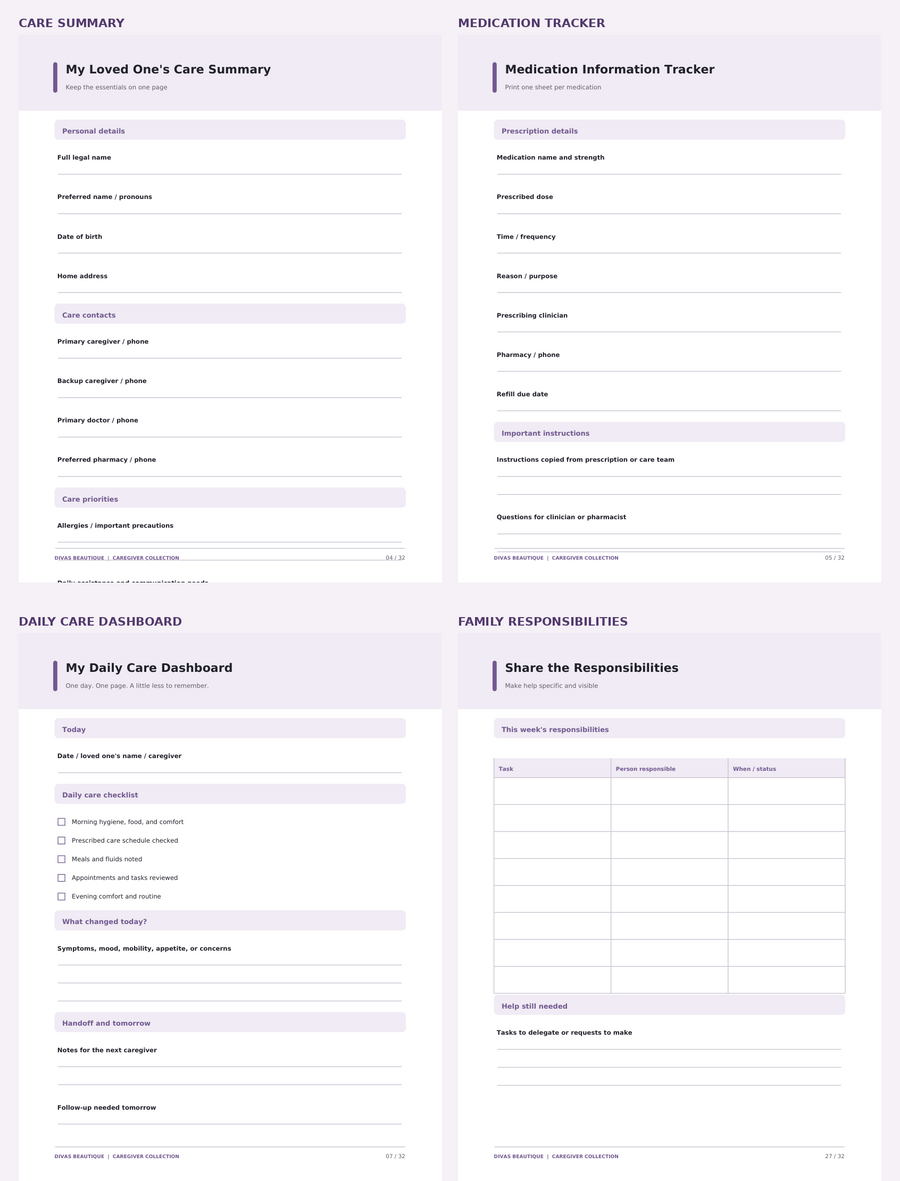 The Caregiver's Peace of Mind Binder