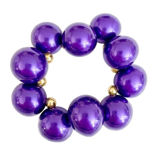 Dark Purple chunky bubble bead bracelet