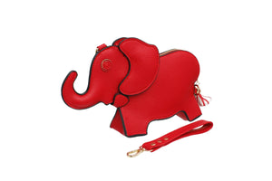 Red Elephant Crossbody Clutch for Women