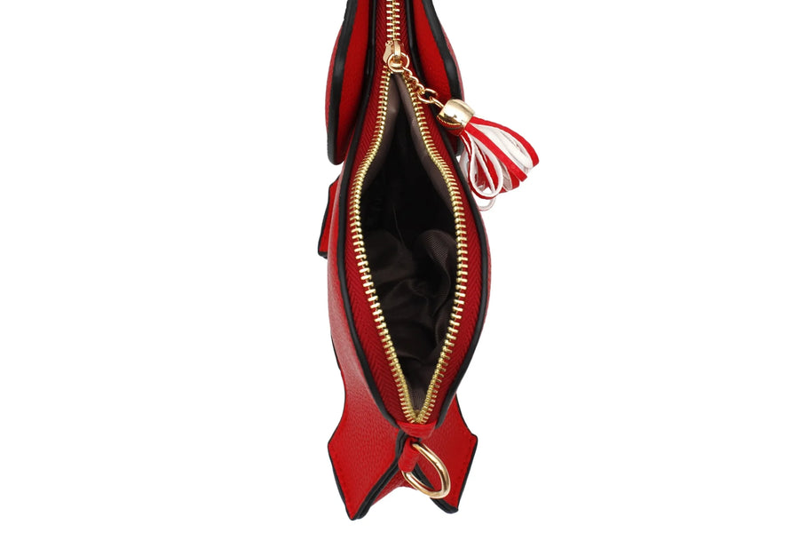 Red Elephant Crossbody Clutch for Women