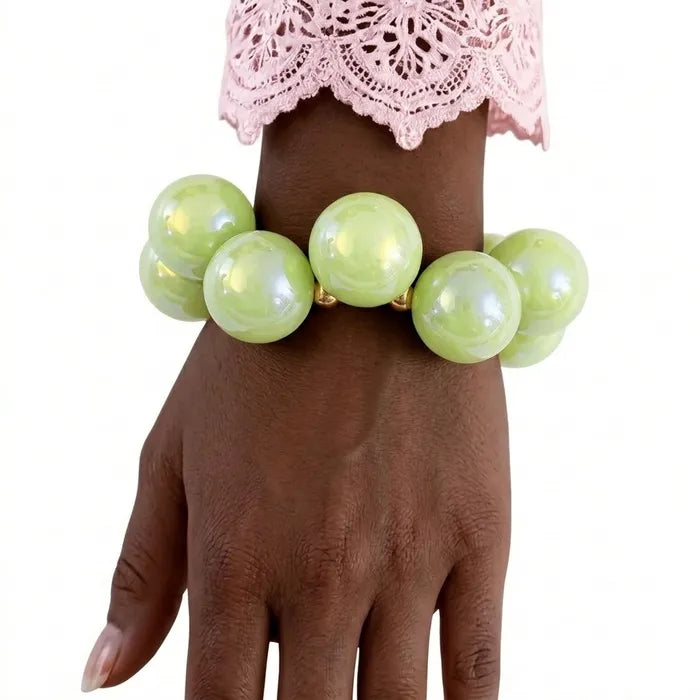 Lime Green chunky bubble bead bracelet