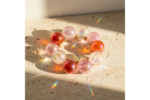 Rainbow Mix Chunky Bubble Bead Bracelet product photo