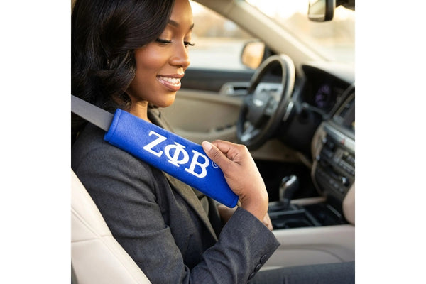 Zeta Phi Beta Blue Seat Belt Cover Set