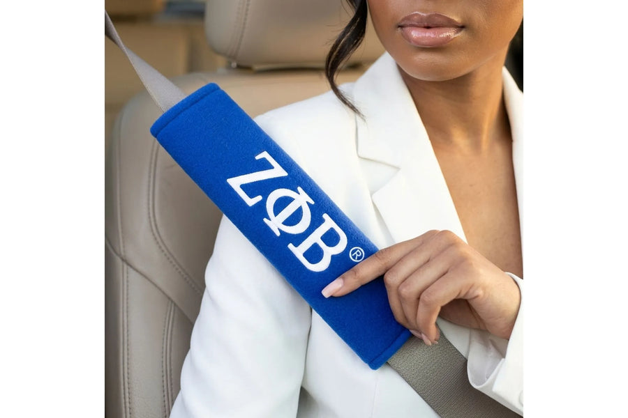 Zeta Phi Beta Blue Seat Belt Cover Set