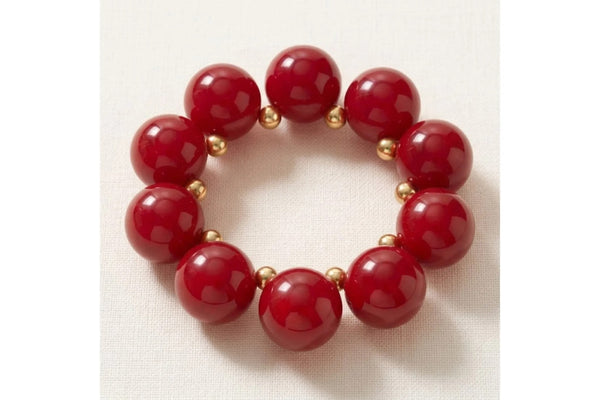 Red Chunky Bubble Bead Bracelet product photo