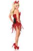 Red Sequin Devil Corset Dress Costume