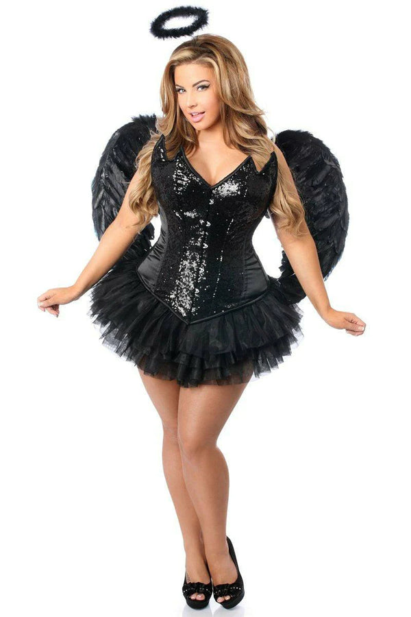 Top Drawer 4 PC Sequin Night Angel Corset Costume