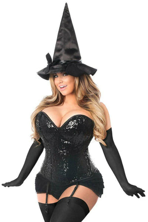 4 PC Sequin Witch Corset Costume