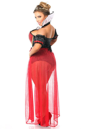 6 PC Sexy Fairytale Red Queen Costume