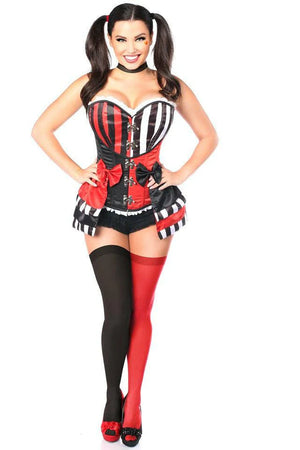 Top Drawer 3 PC Jokester Villian Corset Costume