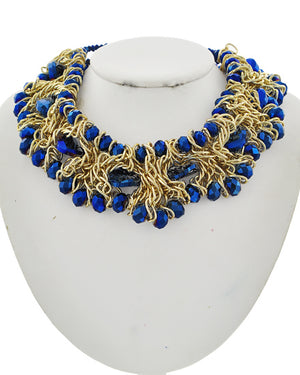 Gold and Blue Necklace