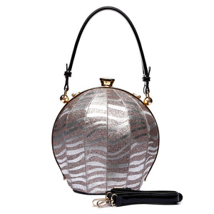 Zebra Leather Ball Bag