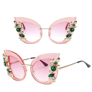 Rhinestone Cat Eye Sunglasses