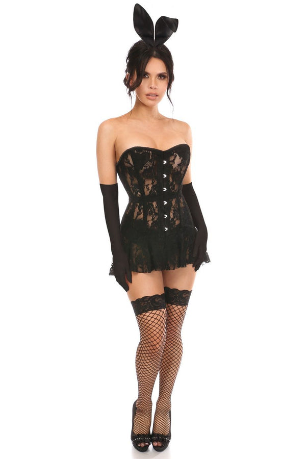 Lavish 4 PC Sexy Black Bunny Costume