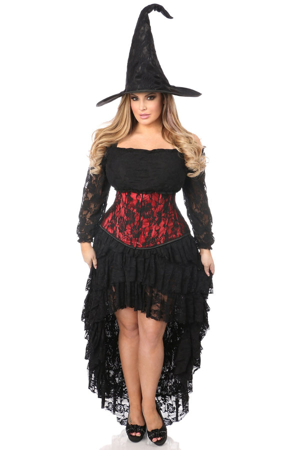 Lavish 4 PC Lace Witch Corset Costume