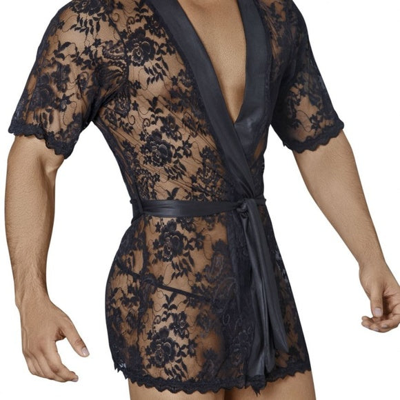 LACE KIMONO WITH THONG FOR MEN - divasbeautique