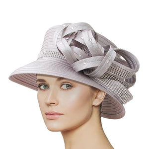 Gray Braided Knot Church Hat - divasbeautique