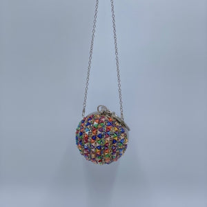 Multicolor Round Embellished Clutch